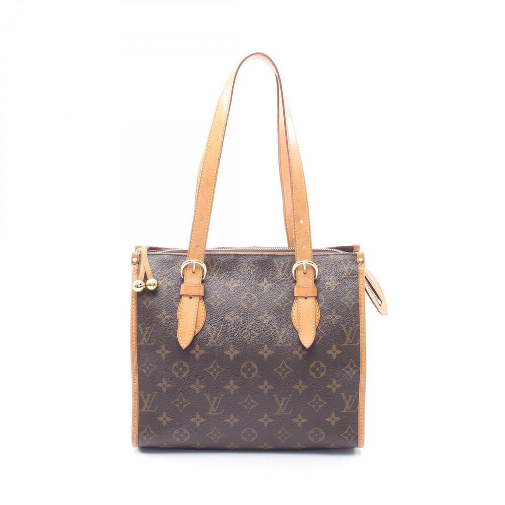 Louis Vuitton Popincourt Monogram Tote Bag Canvas Leather Brown